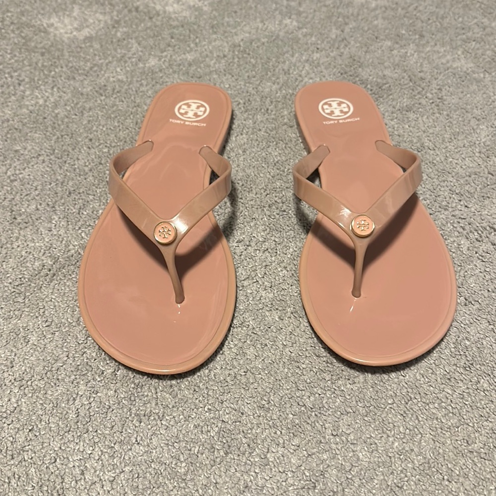 Tory Burch Jelly Flip Flops Color Nude/Light Pink Size 10